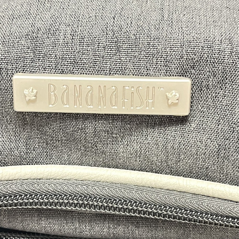 Bananafish Heather Gray Small Breast Pump Adjustable Strap Diaper bag Backpack