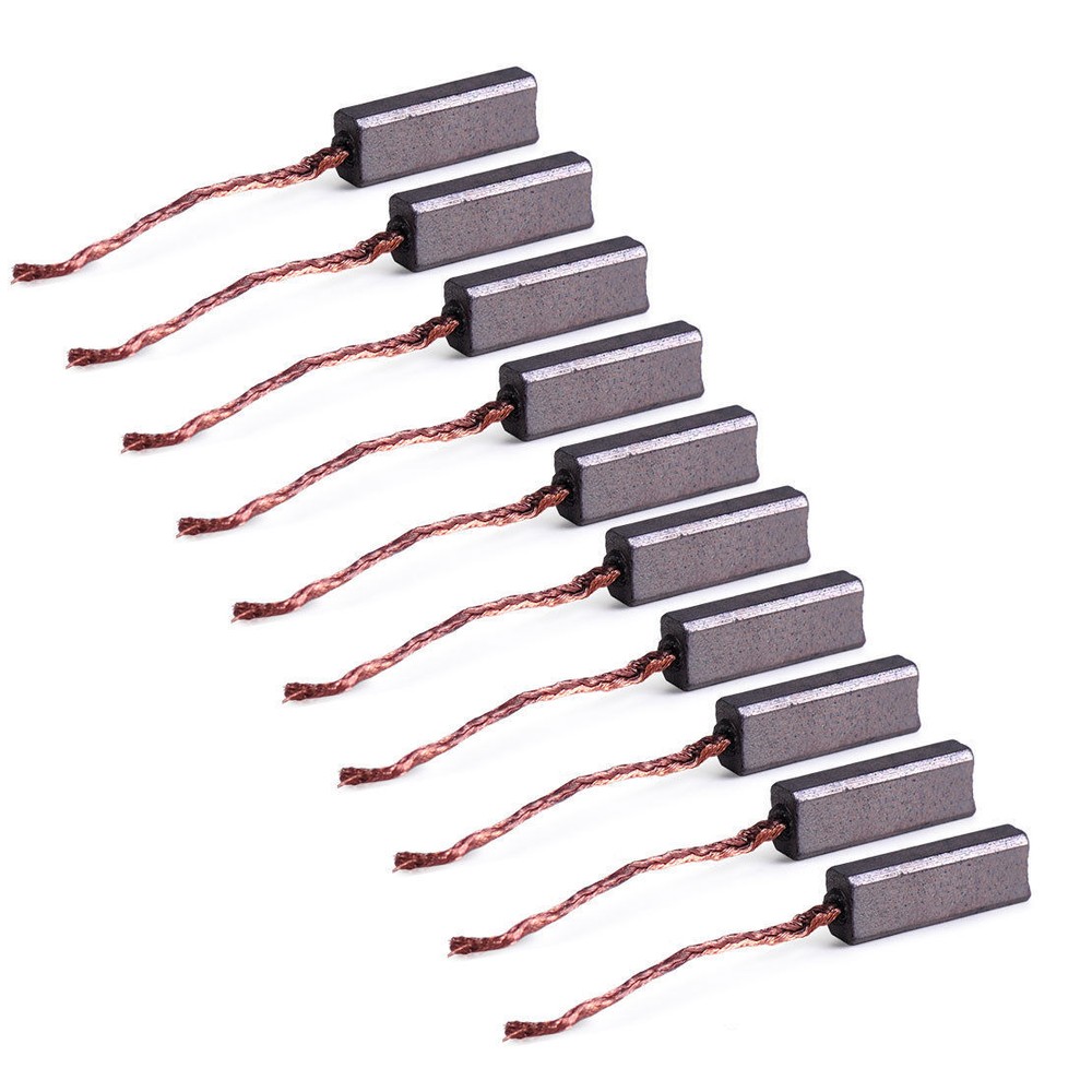 10 pcs Carbon Brushes Wire Leads Generator Brush For Generic Electric Motor
