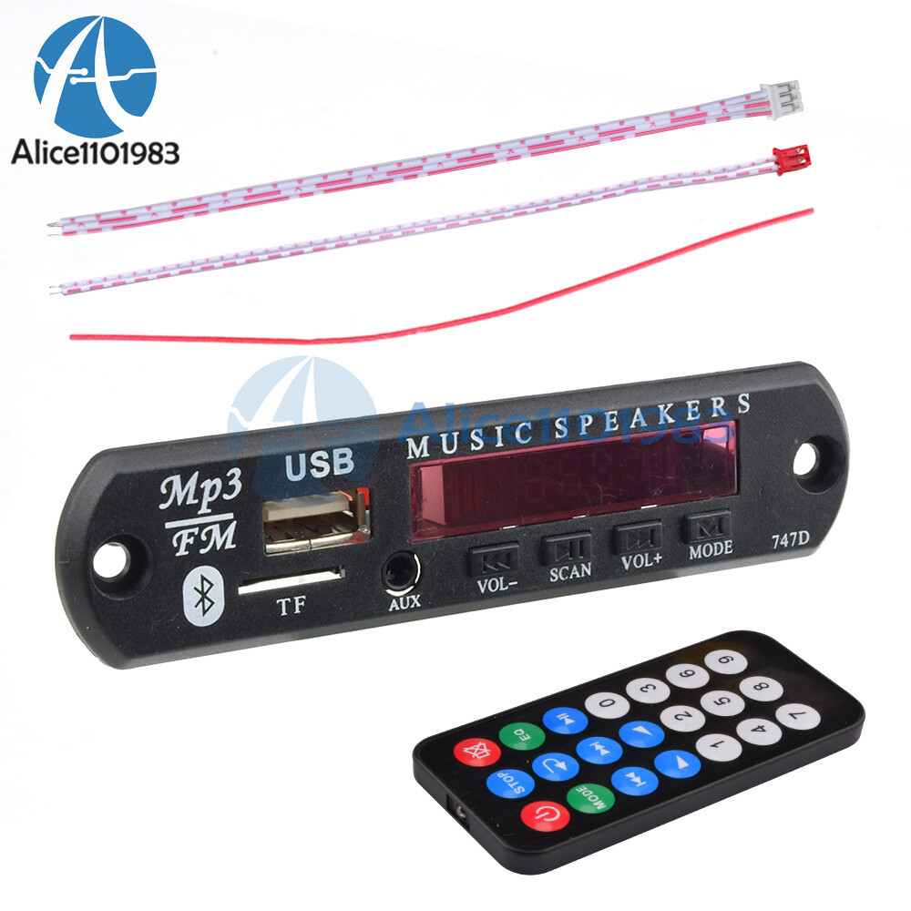 9V 12V Car MP3 WMA Decoder Board Audio Module Bluetooth 5.0 Music Remote Control