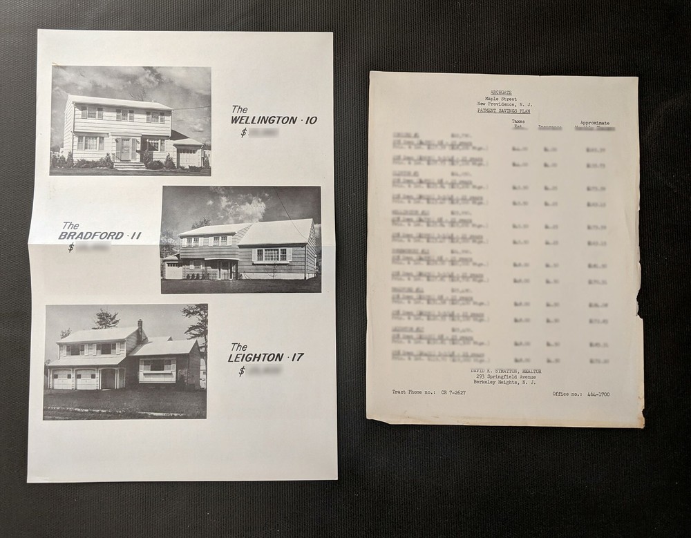 Archgate Development Mid-Century Home Plans Maple St New Providence New Jersey