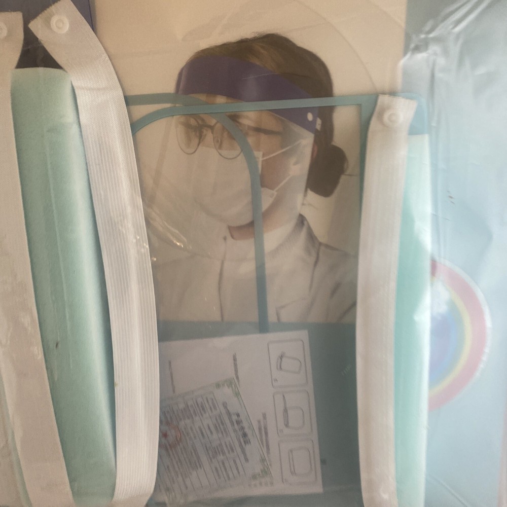 Peesnt 4 Piece Reusable Plastic Face Shields New 4 Pack New