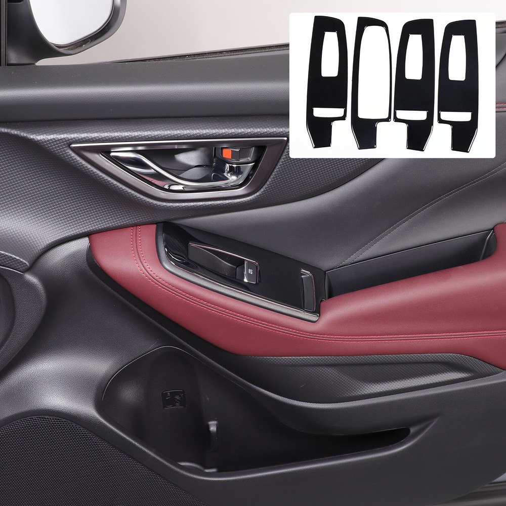 PVC Gloss Black Window Lift Switch Panel Frame Sticker For Subaru Forester 2024+