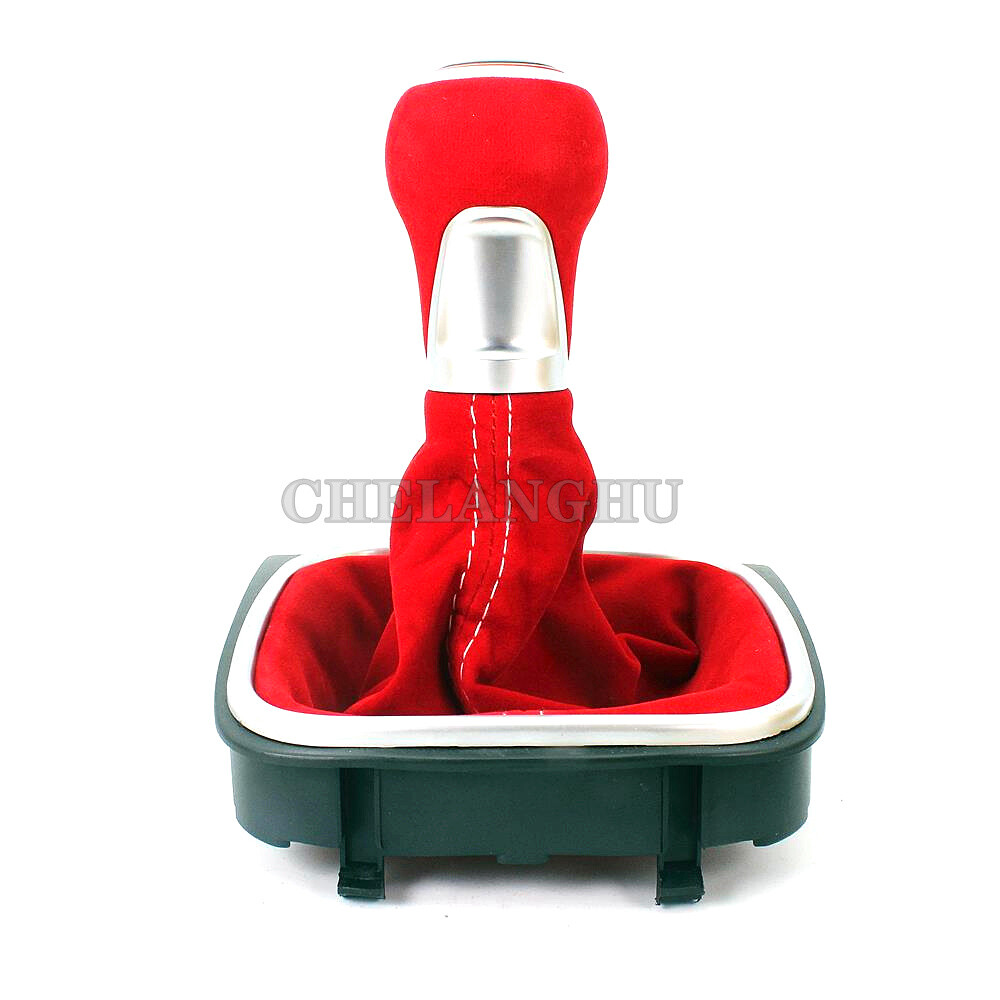 6 Speed Gear Shift Knob Leather Boot For VW EOS 2006 2007 2008 2009 2010 2011