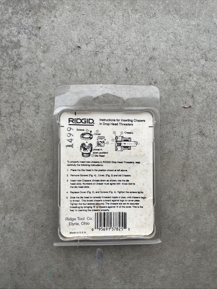RIDGID 37825 1/2 inch Pipe Threading Die - 4 Pack