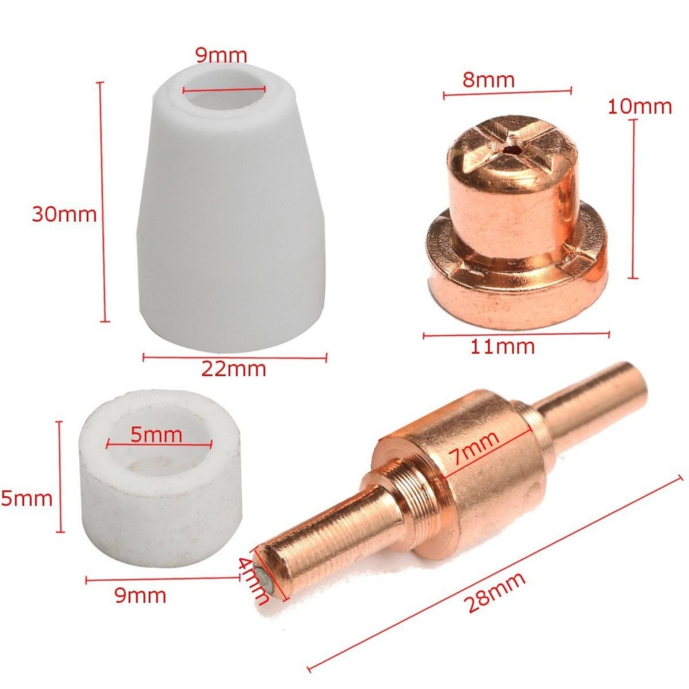 Plasma Cutter Cutting Consumable For CUT40 50 Consumables Tips Electro 60pcs CUP