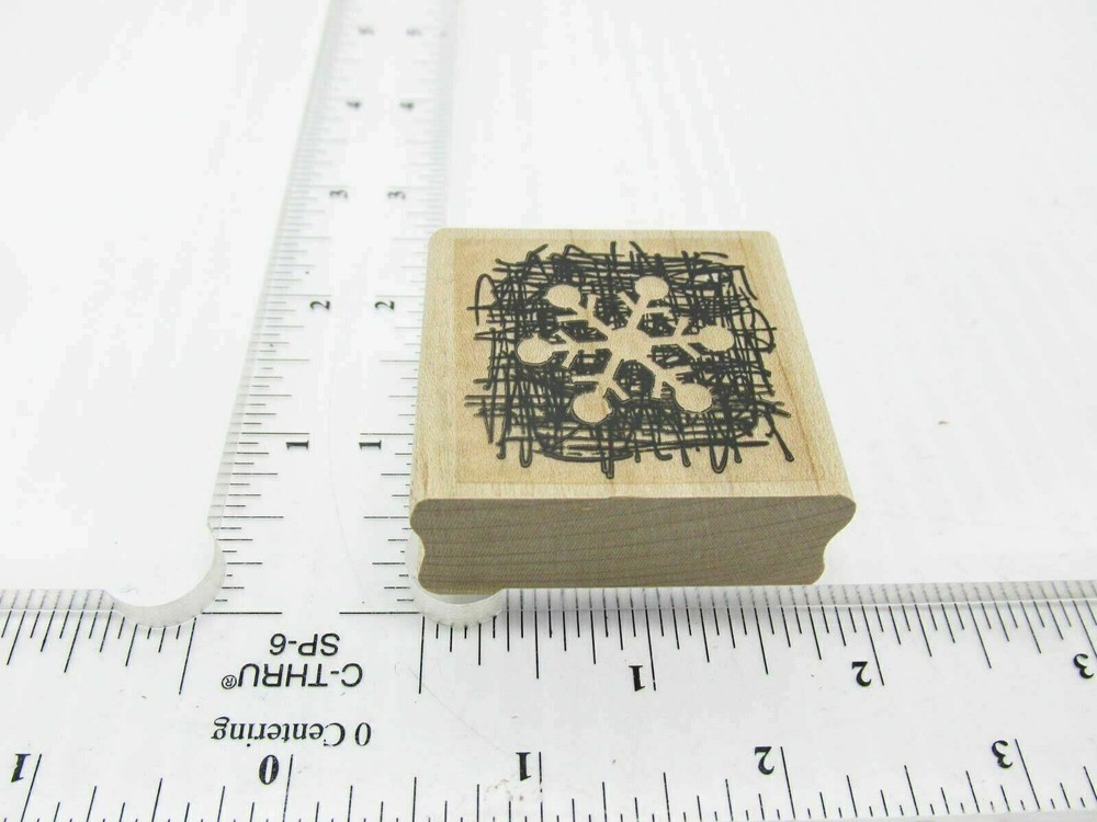 Frosted Glass Snowflake Rubber Stamp - Stamp Set D323