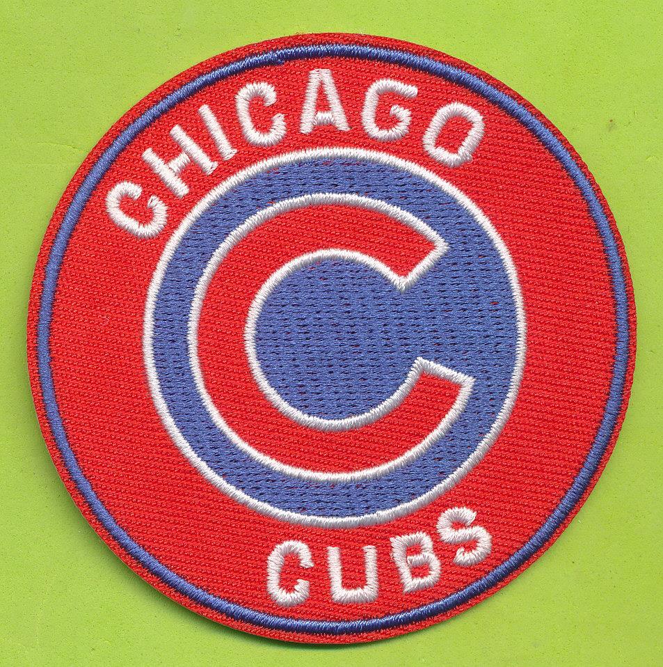 3"  Circular  Embroidered Iron On Patch - Chicago Cubs