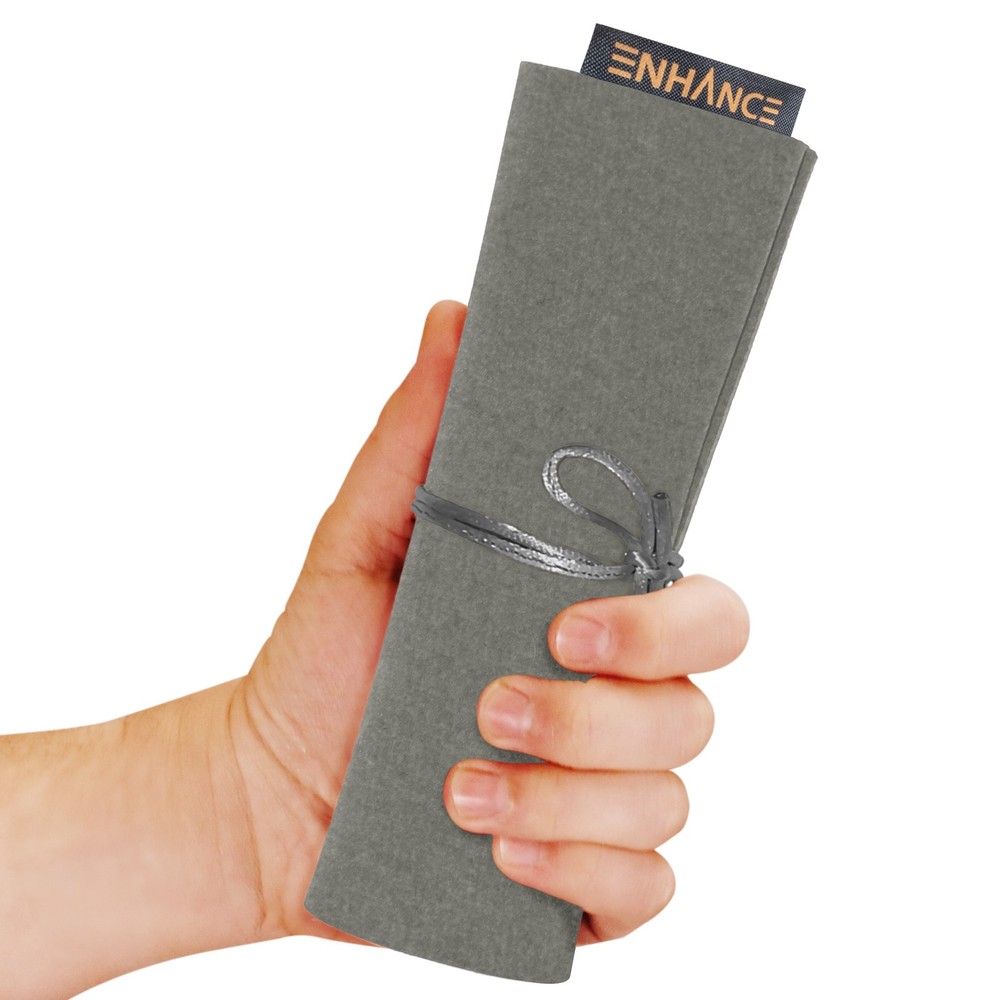 ENHANCE Roll on a Scroll™ Dice Rolling Mat & 12pc 6 Sided Dice Set