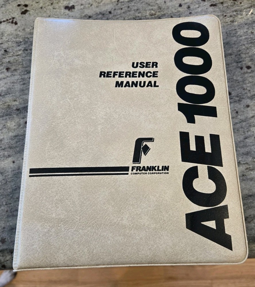 Franklin Ace 1000 User Reference Manual with Diagnostic Schematics VERY NICE