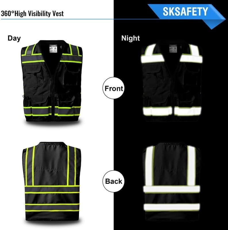 Durable Polyester Safety Vest with Reflective Tape