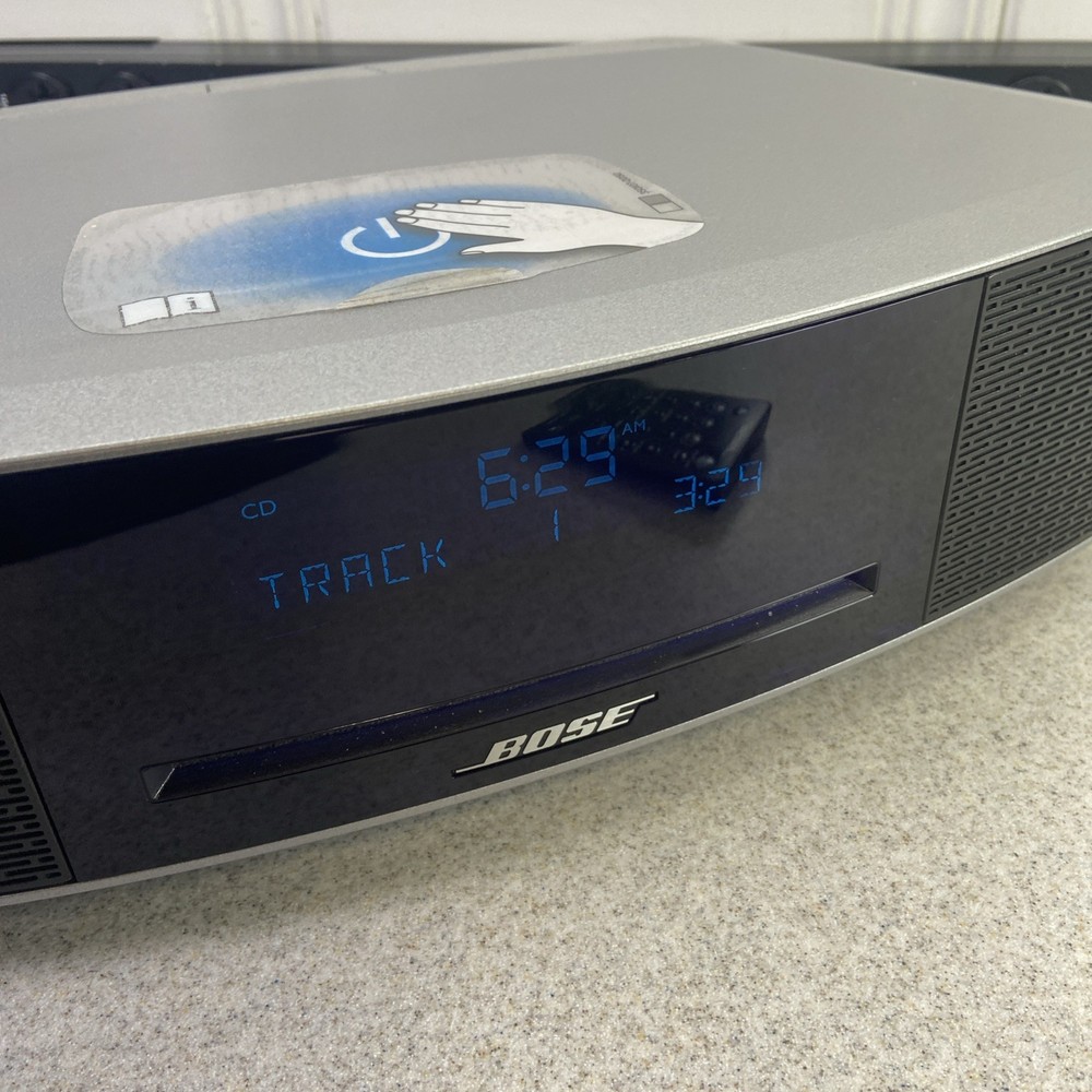 Bose Wave IV CD Player AM/FM Stereo Silver AUX Headphone Jack Compact System