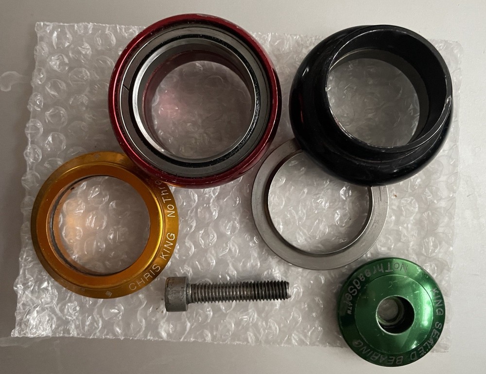 CHRIS KING Dreadset Rasta Headset 1 1/8" Nothreadset Threadless NO logo