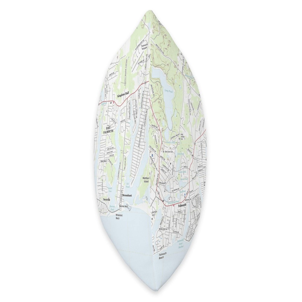 Falmouth MA Map 2018 Throw Pillow