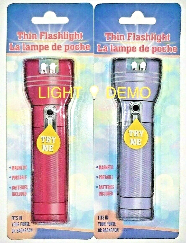3 New THIN FLAT FLASHLIGHT USPSGA