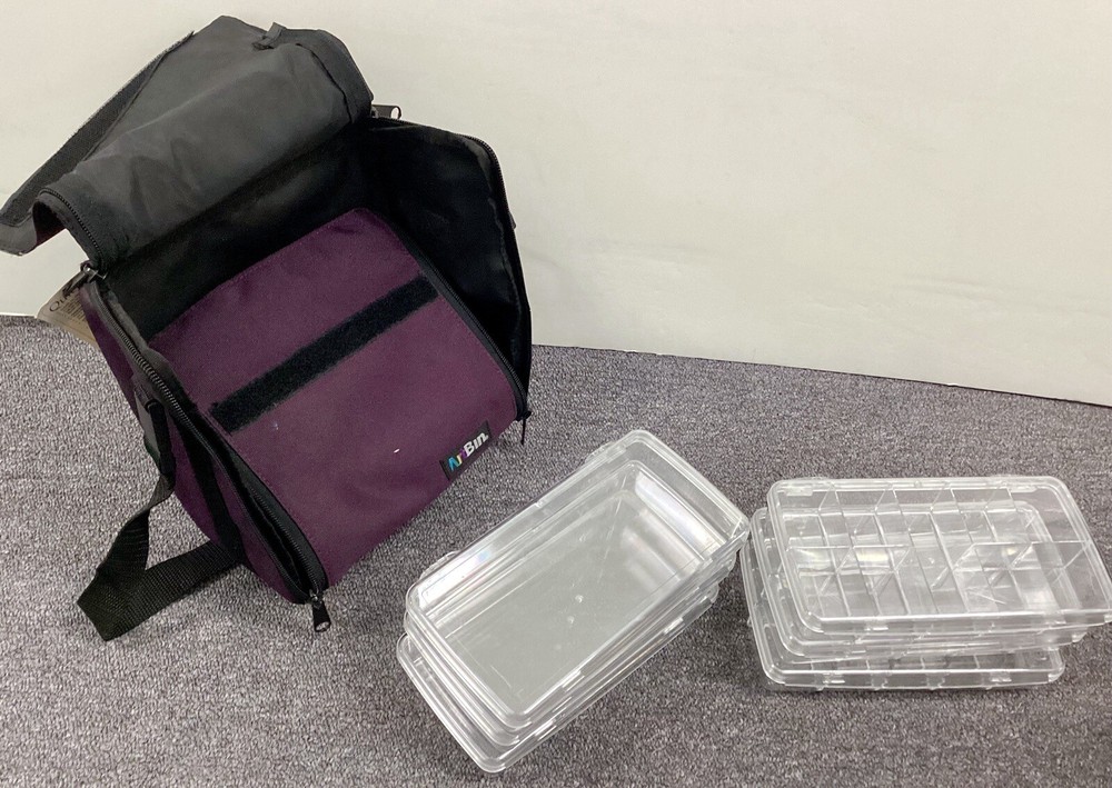 ARTBIN QUICK TOTE SHOULDER STRAP TOTES 6 PLASTIC CONTAINERS, (GB)