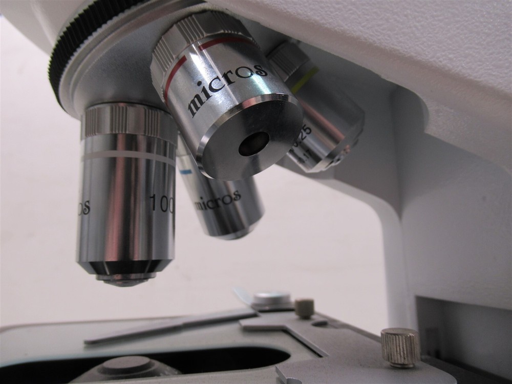 Micros Austria Biological Binocular Microscope MCX100LED w/ 4 Objectives
