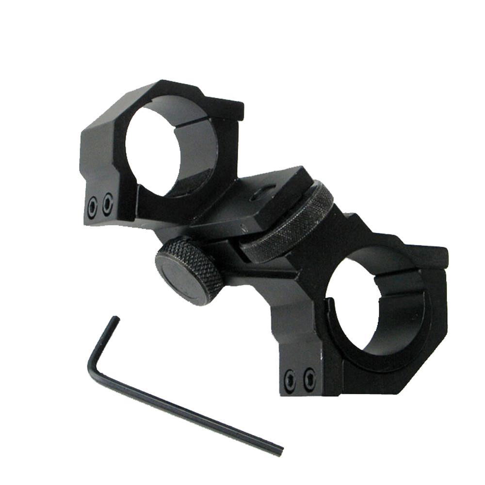 Double Rings Mount Adjustable Elevation Windage 25.4/30mm for Flashlights Scope