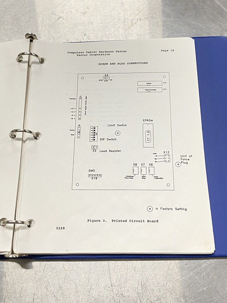 Vector Computest Tablet Hardness Tester - Users Guide / Instruction Manual