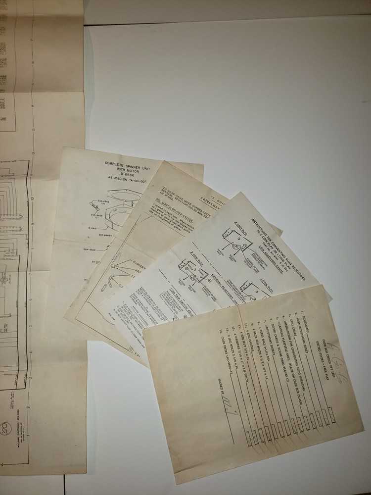 Williams A-GO-GO Original Pinball Schematic