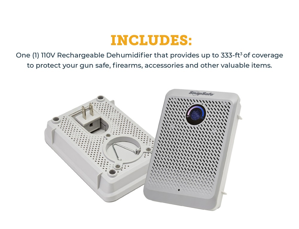 SnapSafe Rechargable Gun Safe Dehumidifier - 110 Volt - Medium