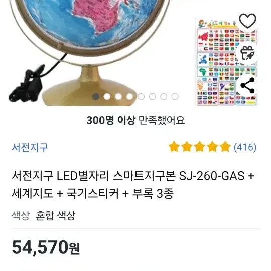 LED World Globe, Kids Educational Lighted Globe, Pre-Owned