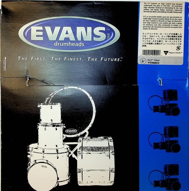 Evans TT06EC2 6" EC2 Clear Drum Head