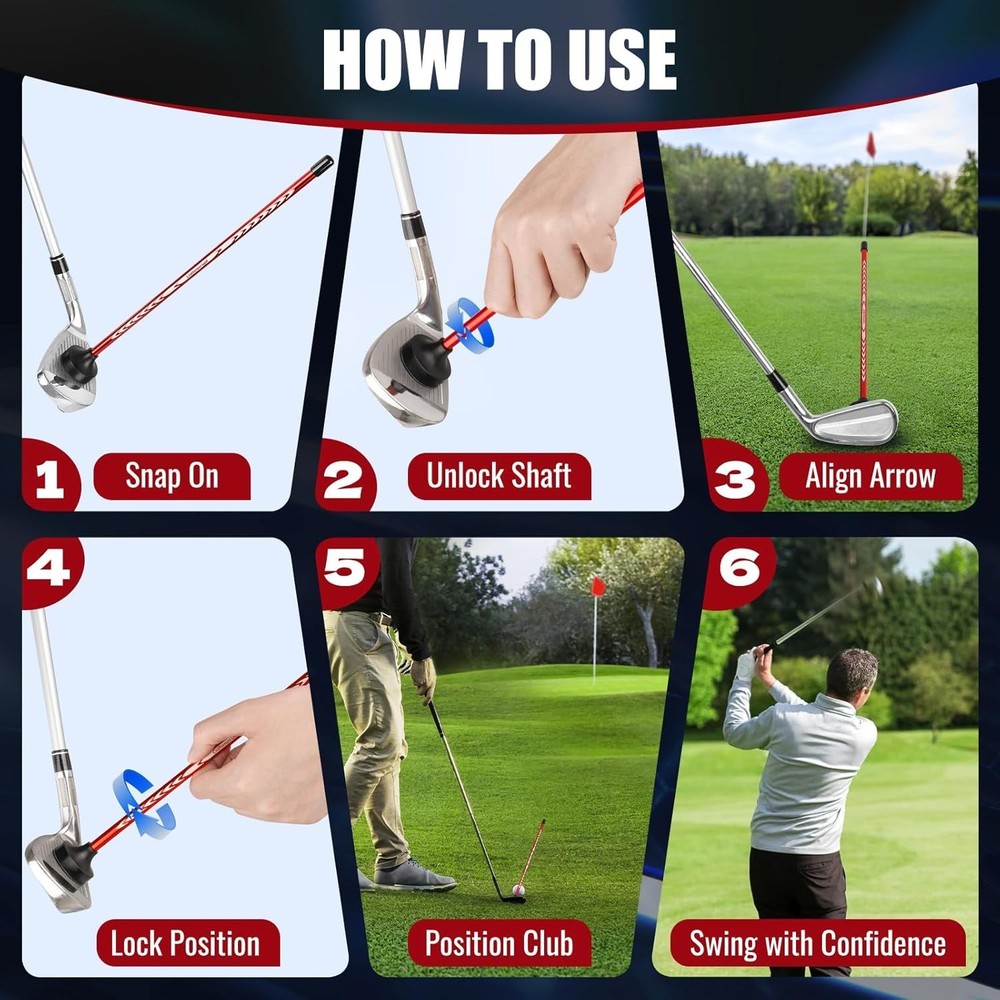 GOLF Club Face Magnet Alignment Tool for Aiming, Golf Magnetic Alignme