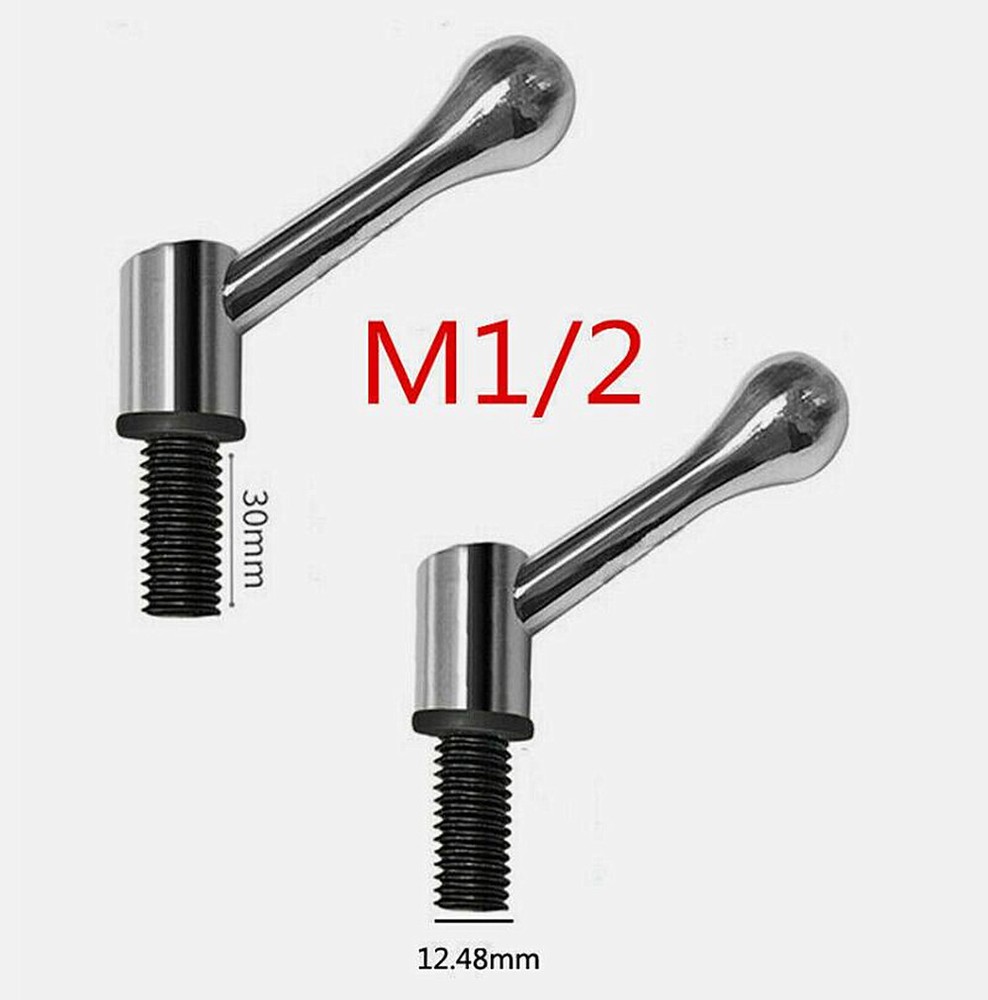 2Pcs Milling Machine Table Lock Bolt Handle CNC Vertical Mill Tool M12 Or M1/2