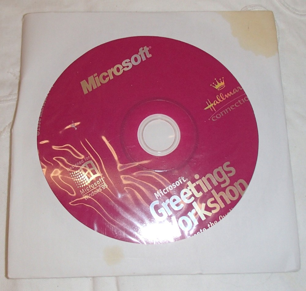 Microsoft Greetings Workshop (CD-ROM, 1996) Hallmark PC Software for Windows 95