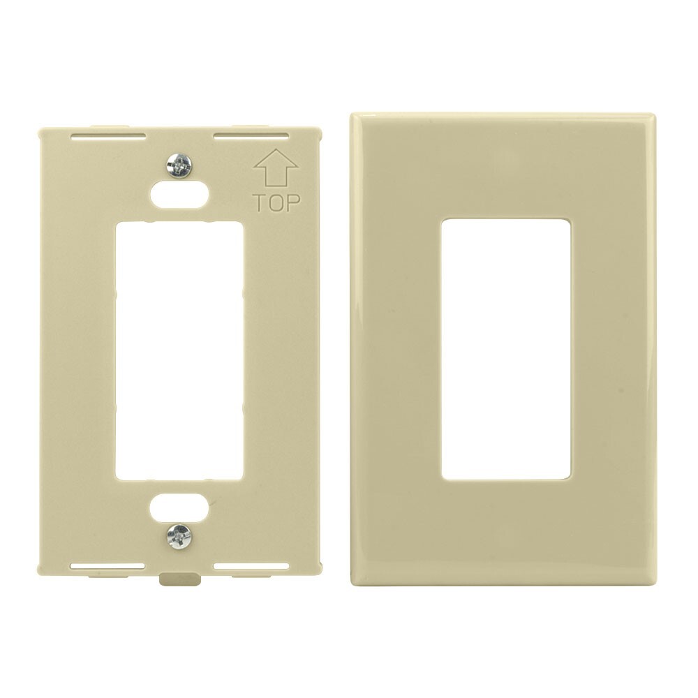 Construct Pro Single Gang Wall Plate with Screwless Face (Ivory)