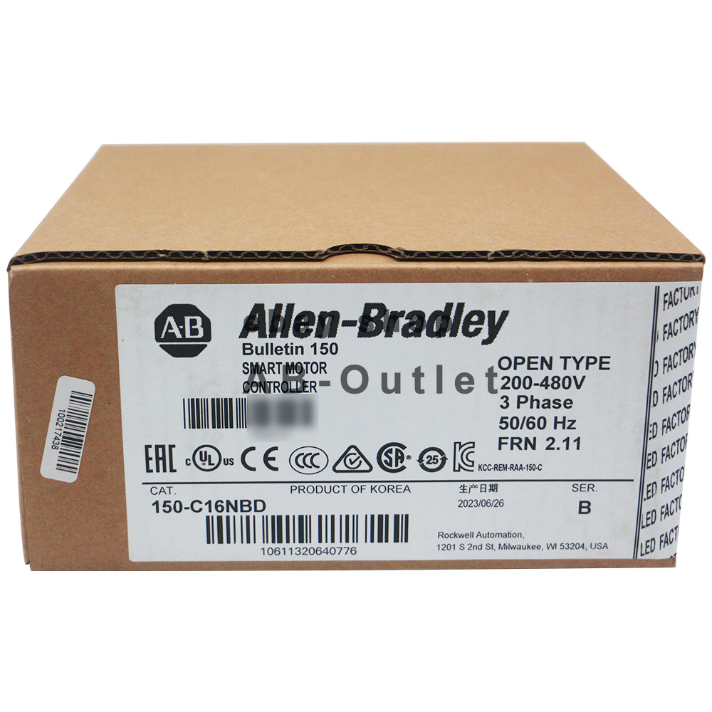 New Allen-Bradley 150-C16NBD SMC-3 16A Smart Motor Controller