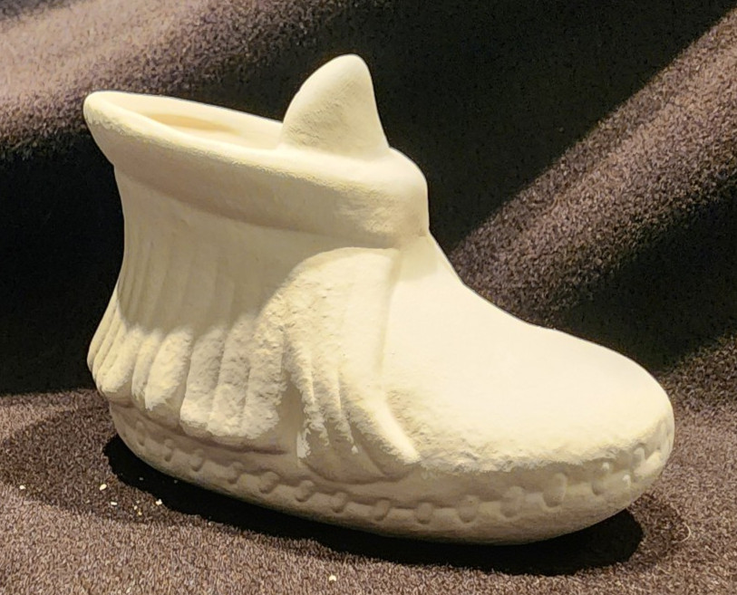 Ready to Paint Ceramic Bisque Moccasin