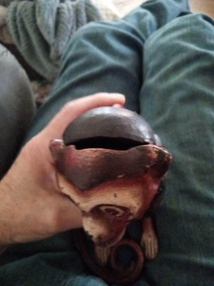 Rare 1920s Cast Iron Monkey Bank