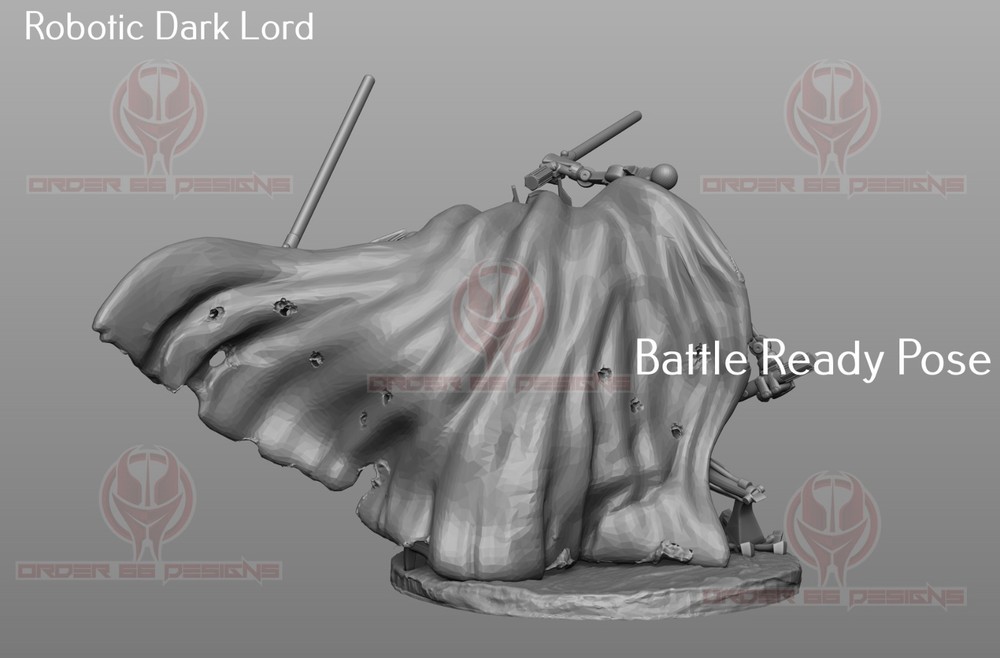 Star Wars Legion 3d printed General Grevious - Battle Ready Pose - unpainted