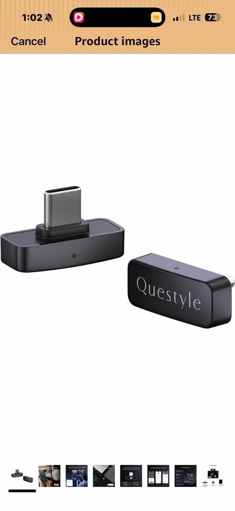Questyle QCC Dongle Pro Lossless Bluetooth Audio Transmitter for iPhone iPad PS…