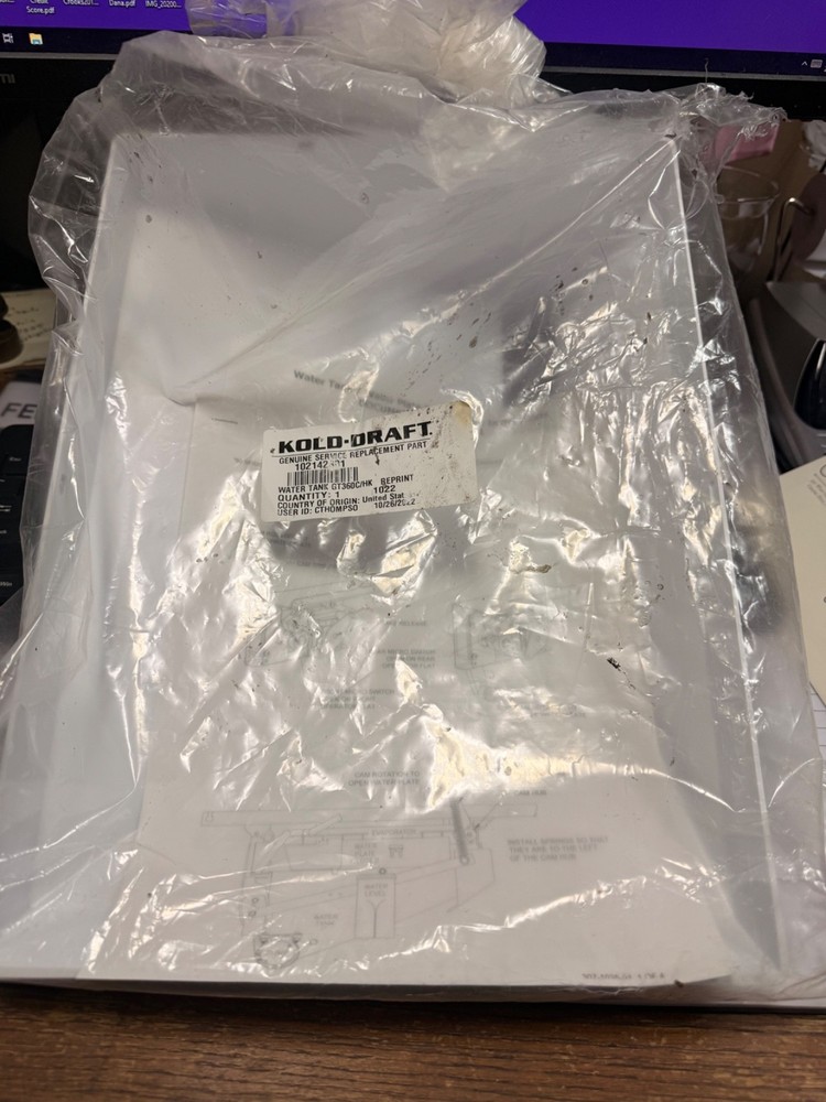 Kold Draft Water Tank for Ice Machine