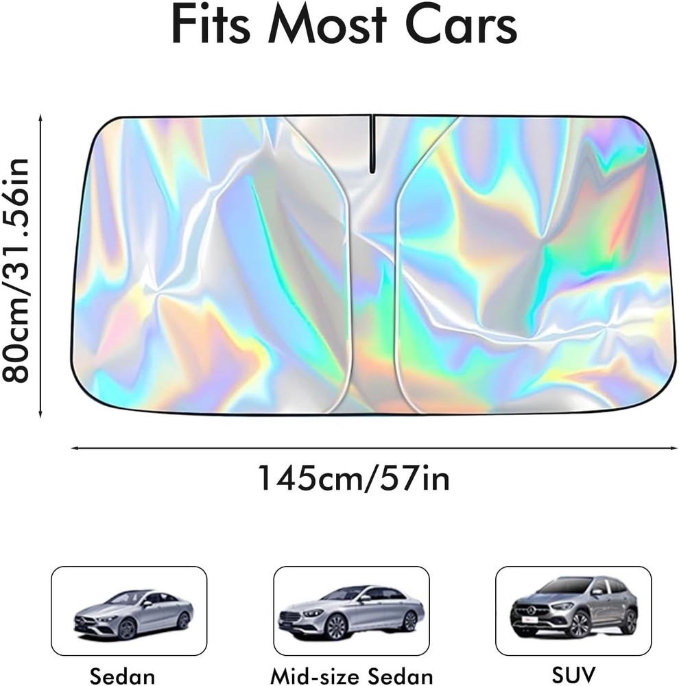Foldable Car Front Rear Window Windshield Sun Shade Shield Cover Visor UV Block
