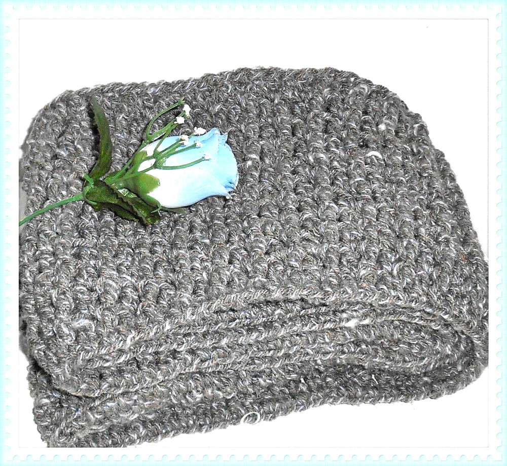 Wool Blend Gray Infinity Scarf