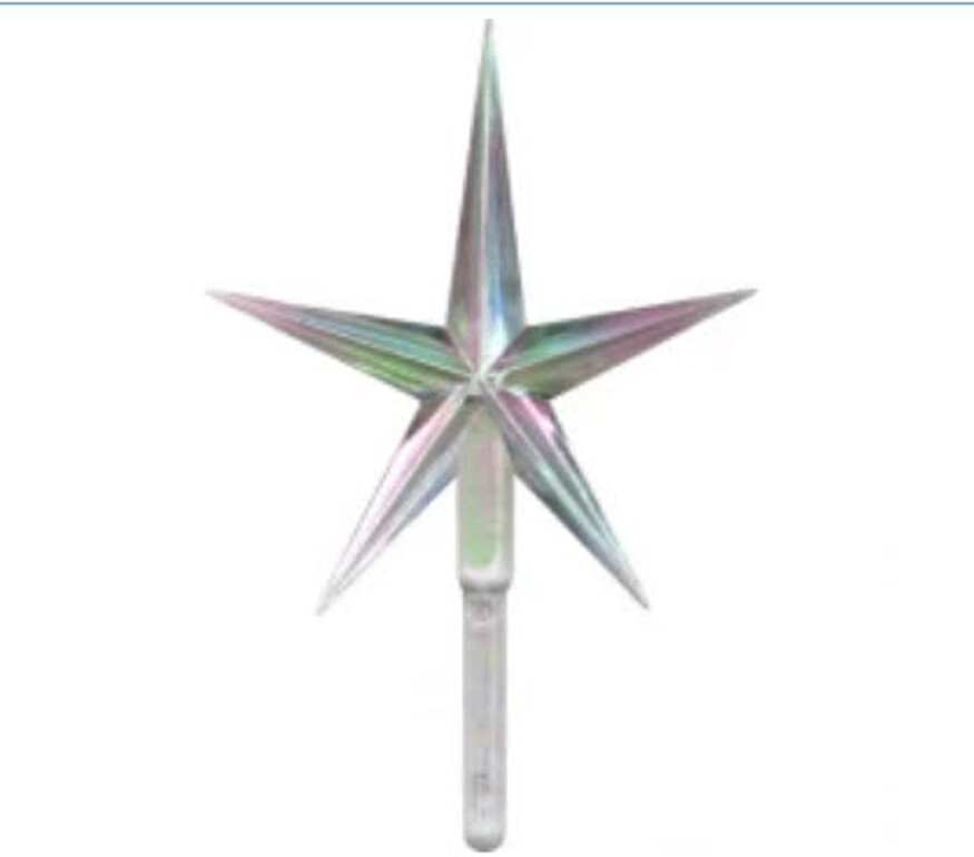 CERAMIC CHRISTMAS TREE STAR~~ Plastic~~~ Clear Aurora Medium Star~~FREE SHIPPING