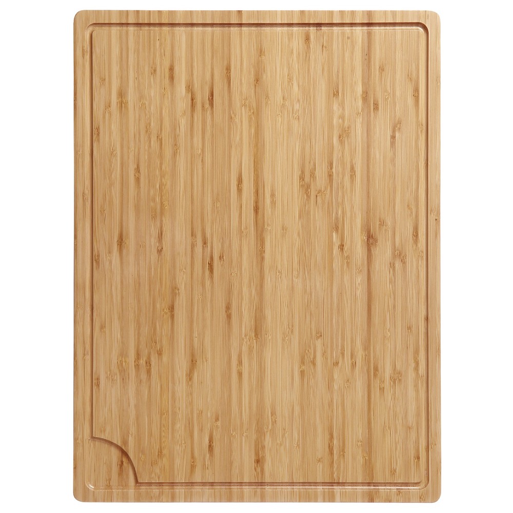 Premium Bamboo Chopping Board, Rectangular 24x18" for Vegetables, Meat & Cheese