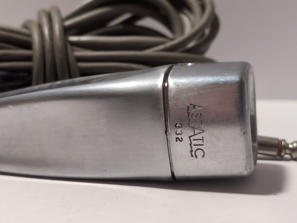 VINTAGE Square ASTATIC 332 HANDHELD MICROPHONE - Untested