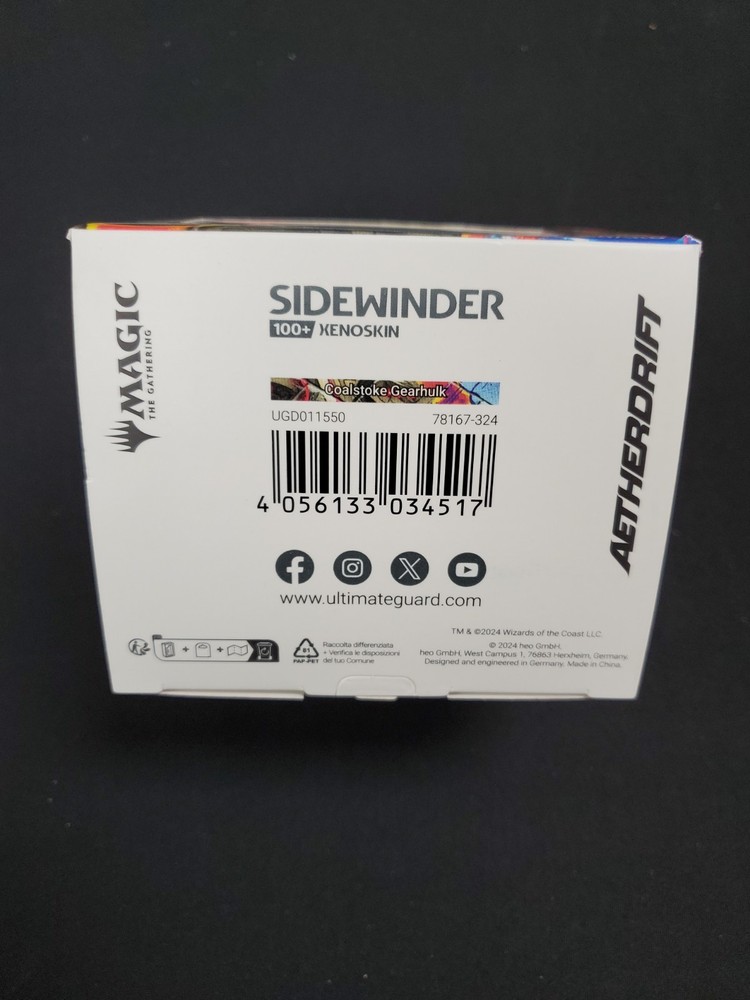 Ultimate Guard MTG Aetherdrift Sidewinder Deck Box 100+ Coalstoke 011550 NIB