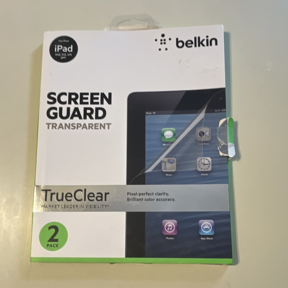 Belkin TrueClear Screen Guard Transparent 2 Pack for iPad 2/3/4