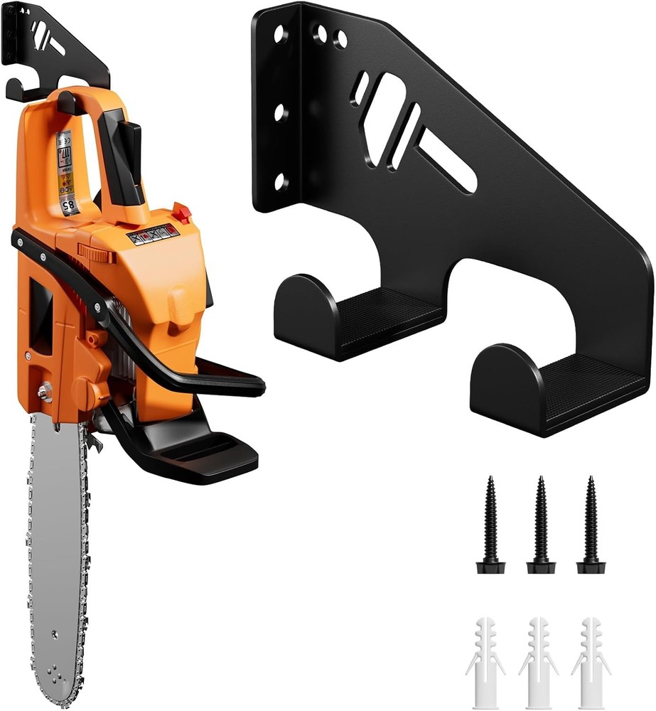 Heavy-Duty Wall Mount for Chainsaws - Garage Storage Organizer