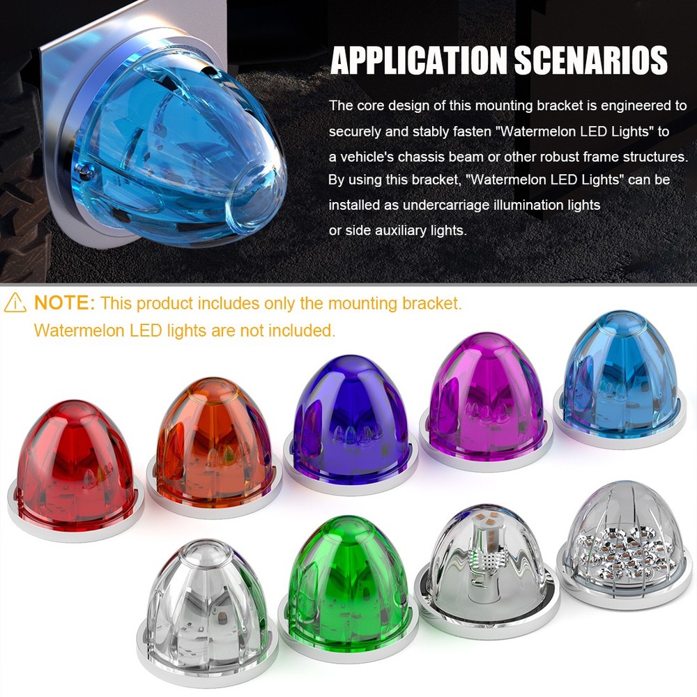 2X Stainless Steel Bracket “L” Shape Mounting for Glass Plastic Watermelon Light