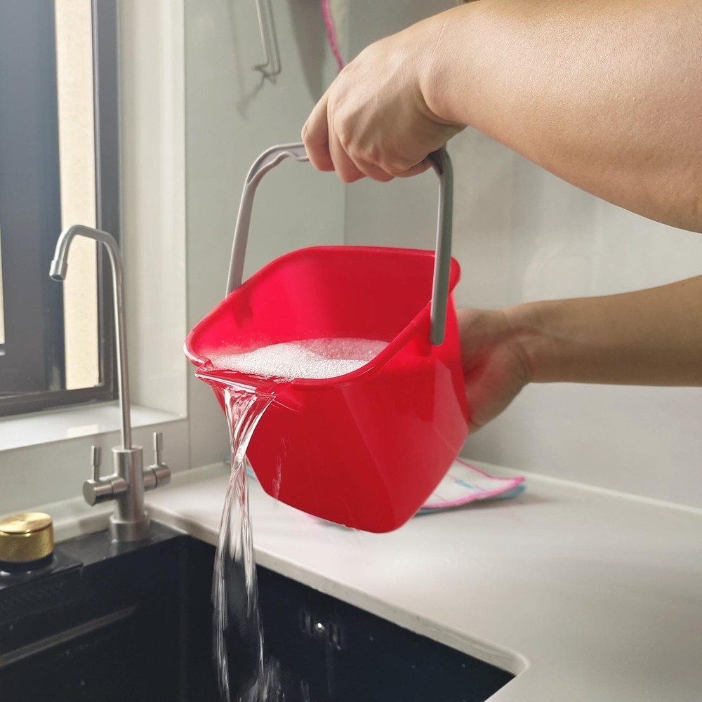 4 Pack Sanitizing Buckets, 3 Quart Square Sanitizing Bucket, Stackable Small ...
