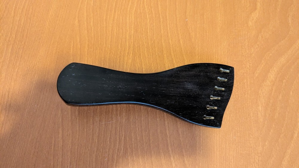 Left Handed Ebony Tailpiece for Archtop Guitar, Lefty