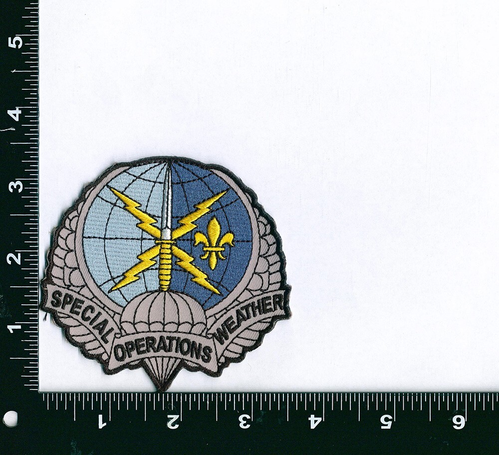 USAF Special Operations Weather Patch - Hook & Loop Backing - 3" X 3.25" Recon