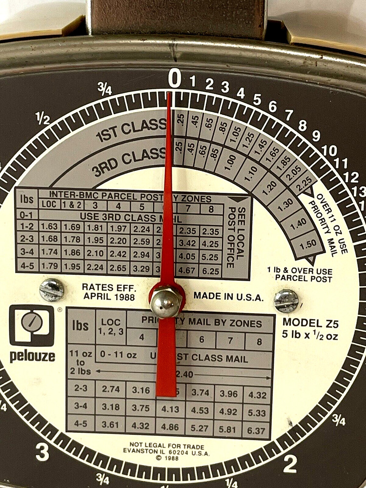 Vintage Postage Scale Pelouze 1988 Model Z5