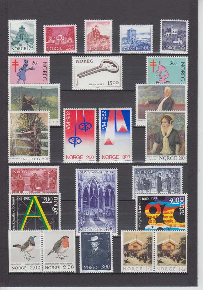 Norway, 1982 Year Set complete in Norway Post folder, fresh, VF